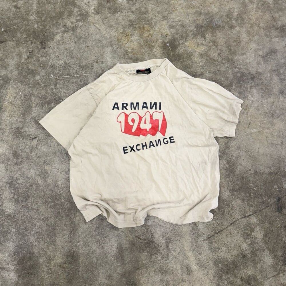 Emporio Armani Exchange 1947 distressed retro vintage tee